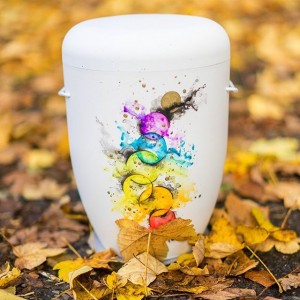 Biodegradable Cremation Ashes Funeral Urn / Casket – AUTUMN REFLECTION (Colours of Fall).